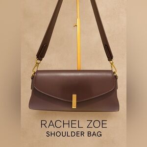 Rachel Zoe Chocolate Brown Shoulder Bag with Gold Hardware - NWT
